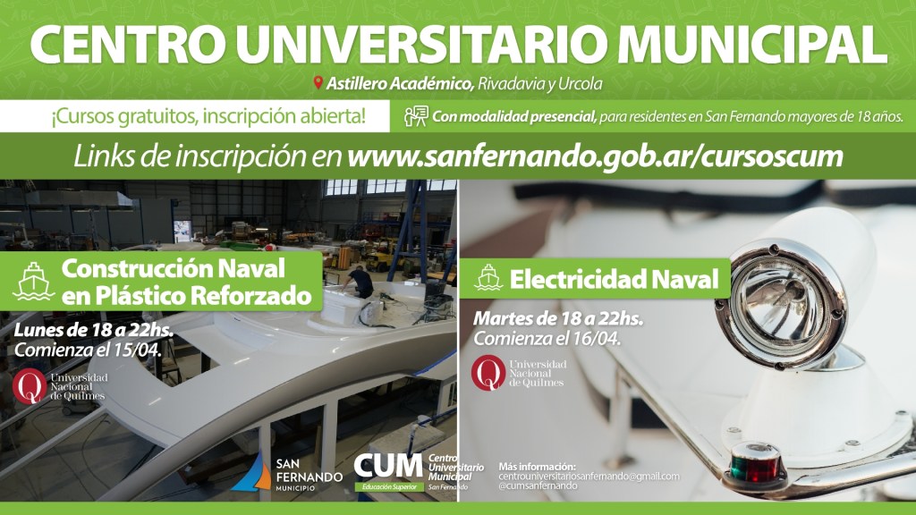 Nuevos cursos de oficios navales en el Astillero Académico Municipal de San Fernando