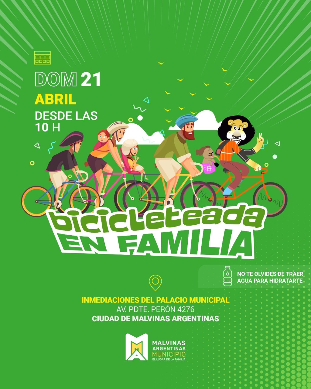Llega la 2da edición de “Bicicleteada en familia” a Malvinas Argentinas