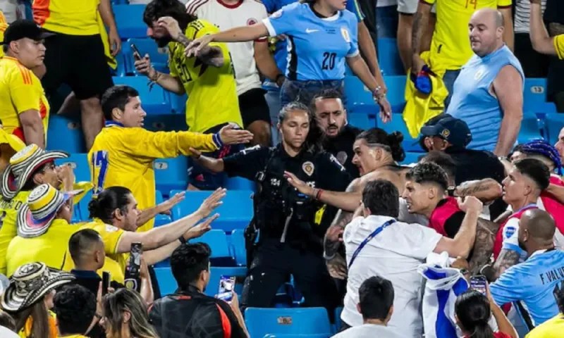 Escándalo en la Copa América: piñas entre los jugadores y los&nbsp;hinchas