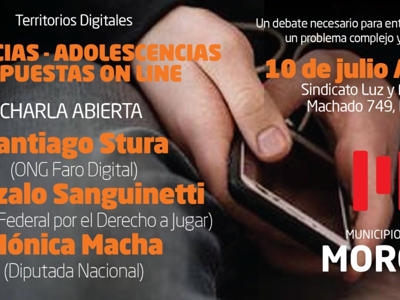 Morón realizará una charla sobre ciberludopatía en infancias y adolescencias