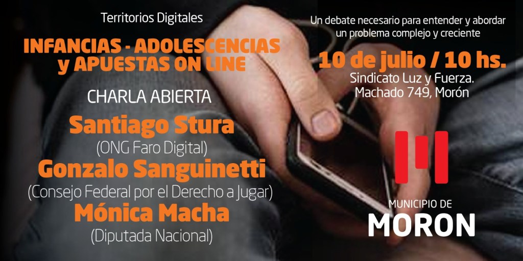 Morón realizará una charla sobre ciberludopatía en infancias y adolescencias