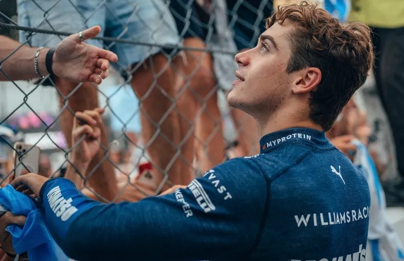 Franco Colapinto: del agradecimiento por el apoyo argentino al elogio del jefe de&nbsp;Williams