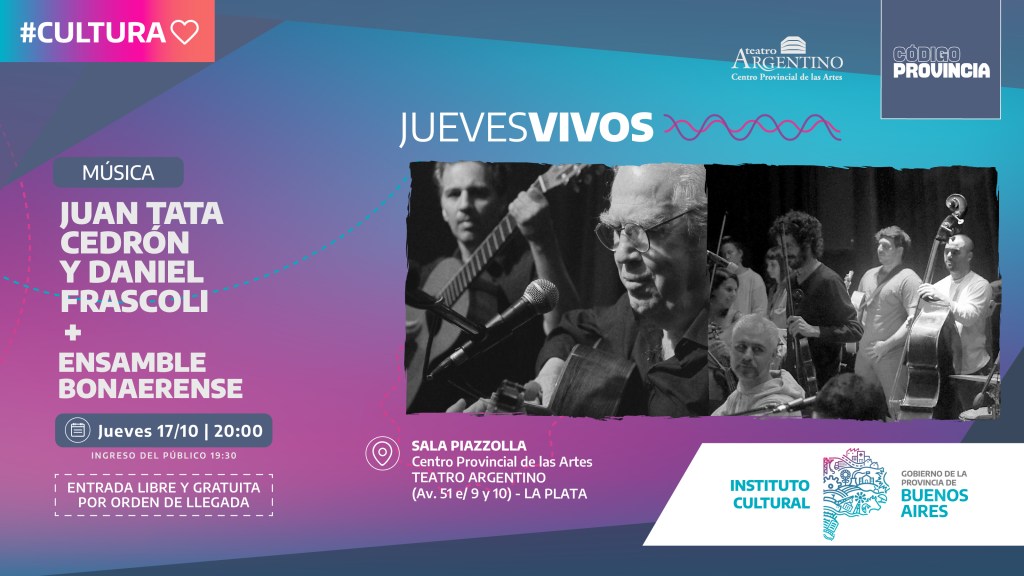 Continúa “Jueves Vivos” en la Sala Piazzolla del Teatro Argentino