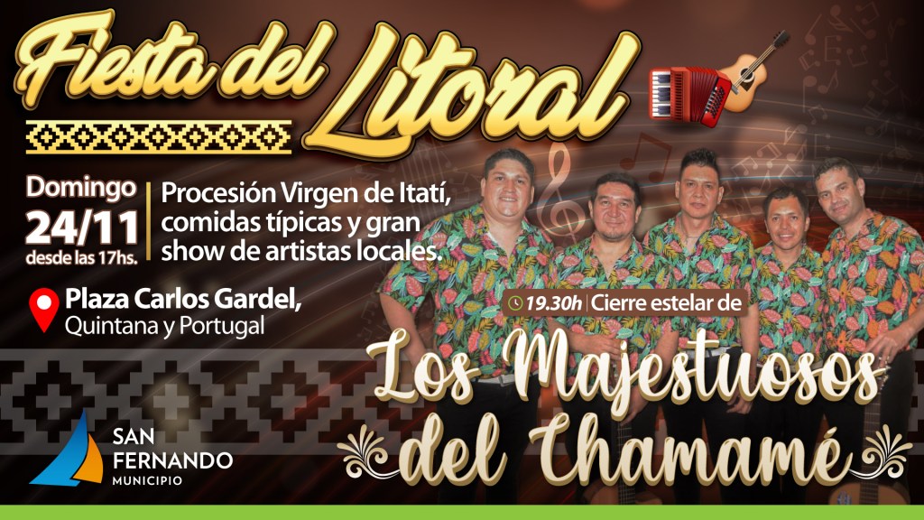 Este domingo San Fernando tendrá una nueva edición de la Fiesta del Litoral 