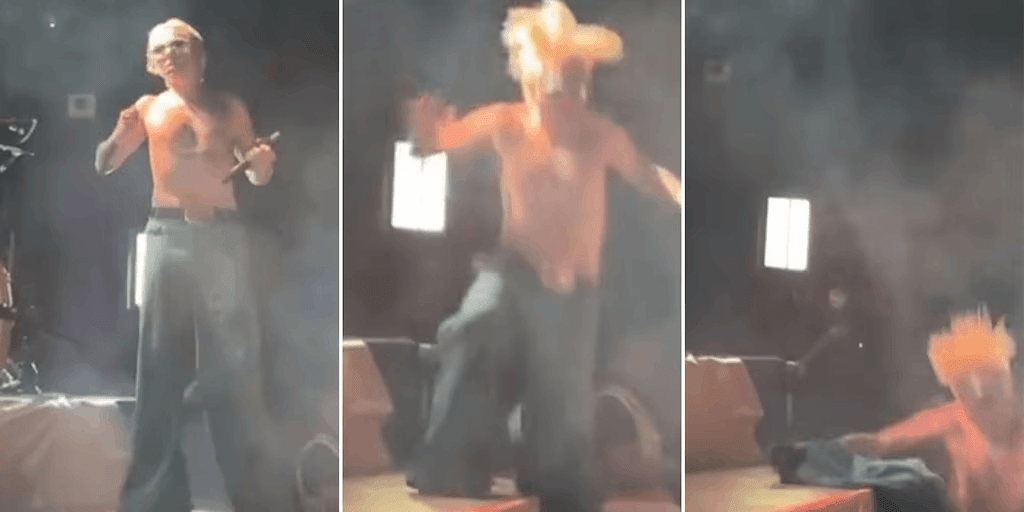 Paco Amoroso se cayó del escenario durante un show en&nbsp;México