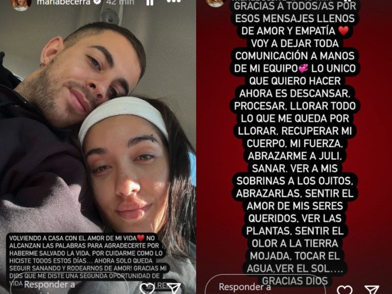 María Becerra publicó un mensaje tras su internación: «Volviendo a&nbsp;casa»
