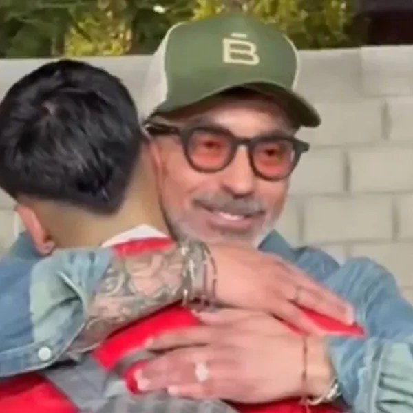 El «Pocho» Lavezzi estuvo presente en el debut de su hijo en&nbsp;Unión